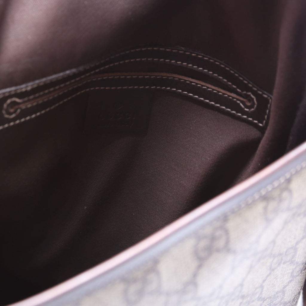 223666 GG Supreme Flap Messenger Brown