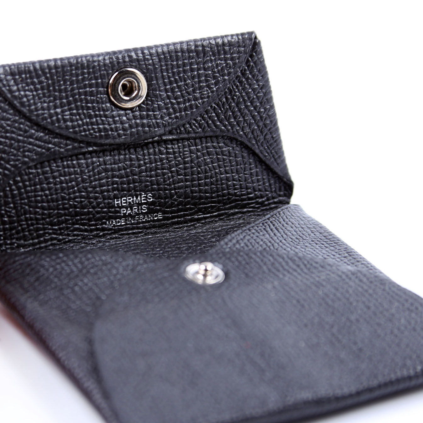 Hermes Bastia Change Purse Black