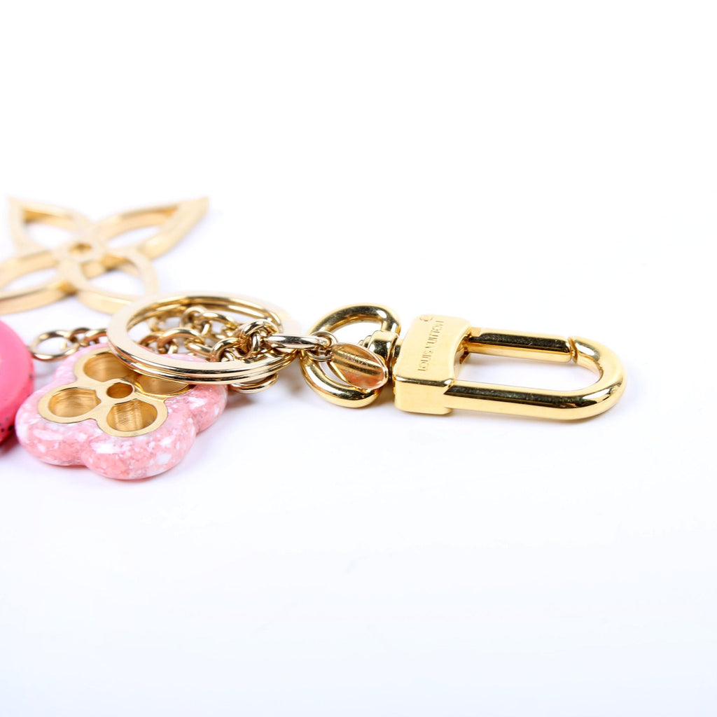 Colorine Bag Charm Gold/Pink