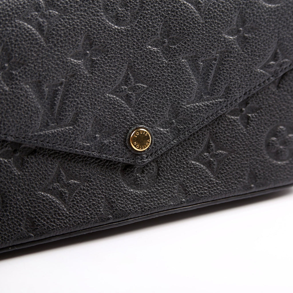 Pochette Felicie Empreinte Black