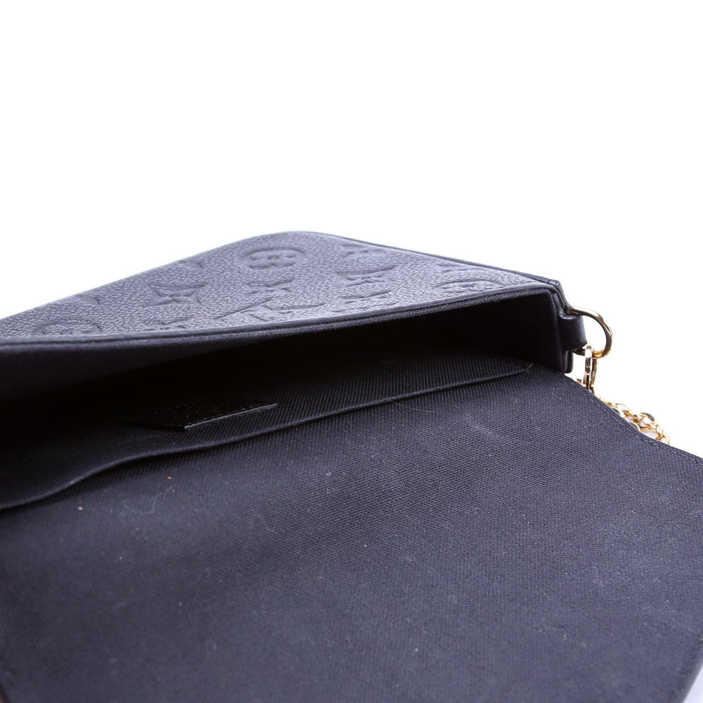 Pochette Felicie Empreinte Black