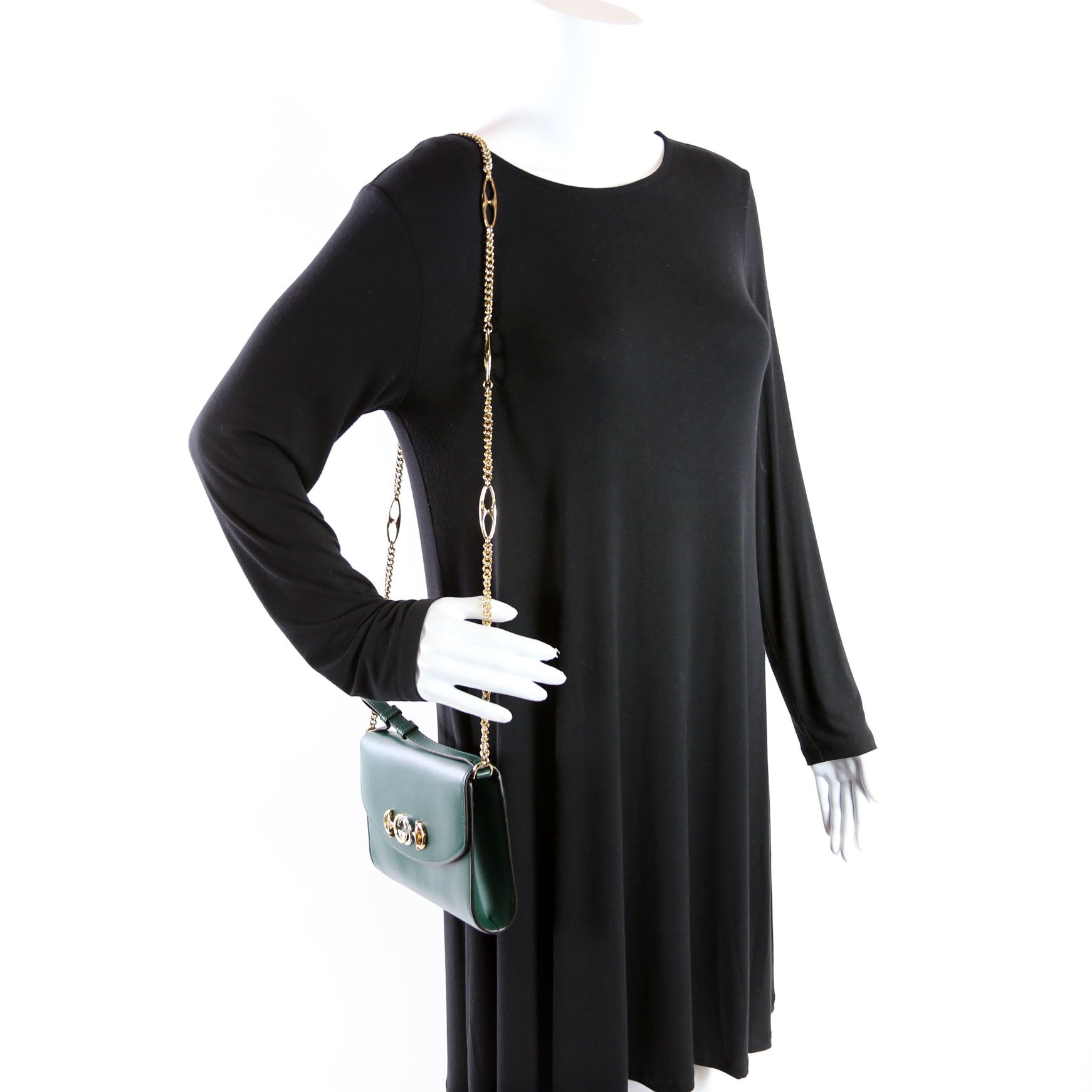 564718 Zumi Calf Mini Shoulder Bag Green