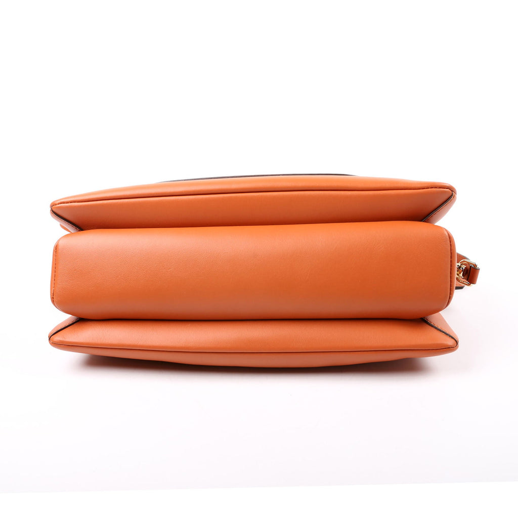 Mode Travia Small Spanish Leather Shoulder Bag Orange