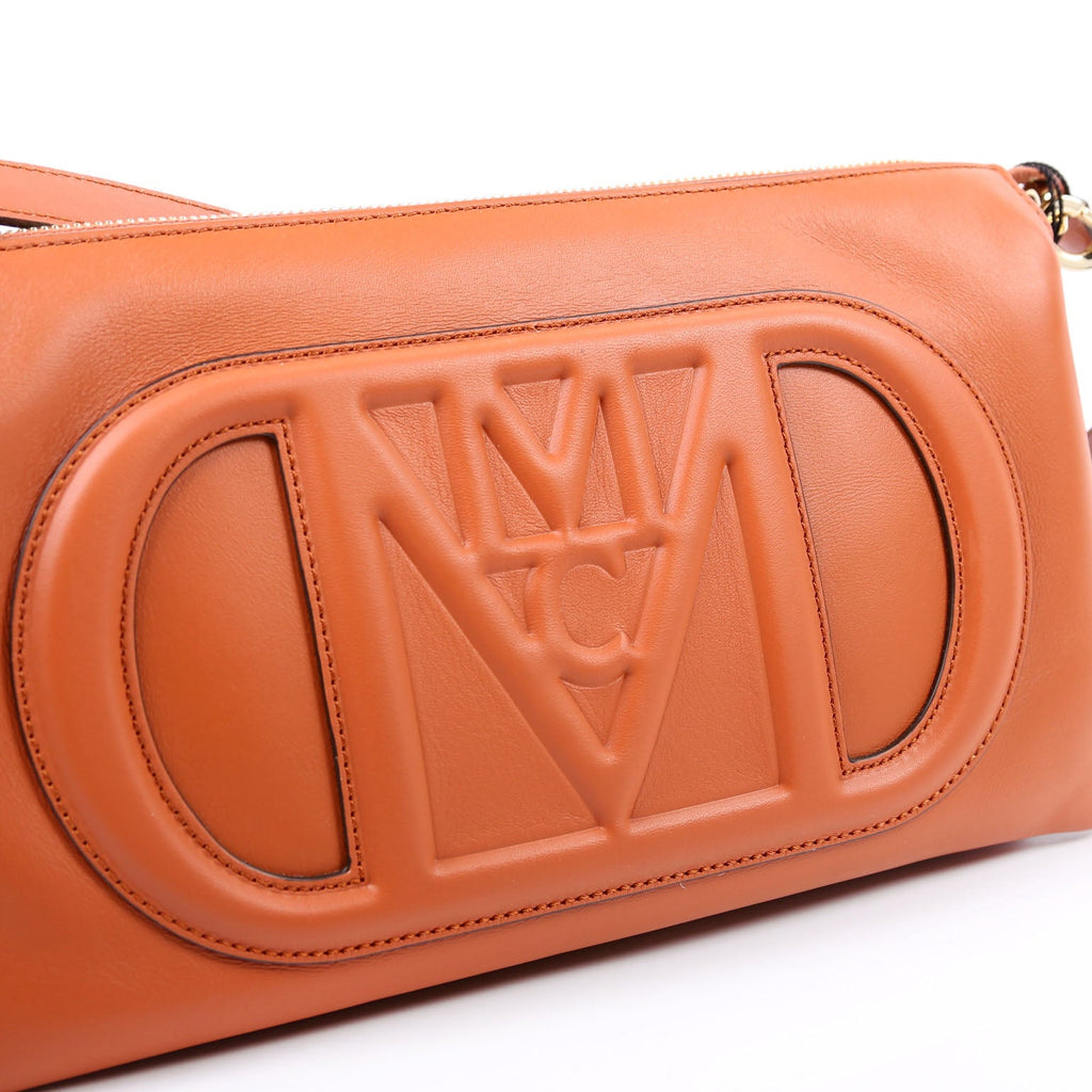Mode Travia Small Spanish Leather Shoulder Bag Orange