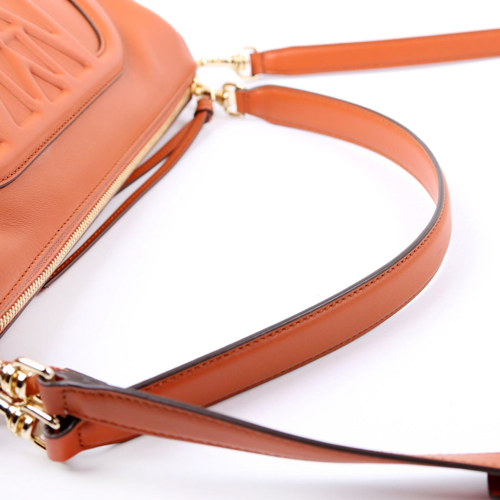 Mode Travia Small Spanish Leather Shoulder Bag Orange
