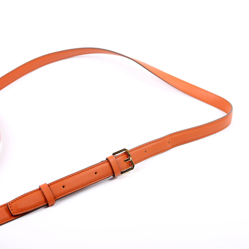 Mode Travia Small Spanish Leather Shoulder Bag Orange