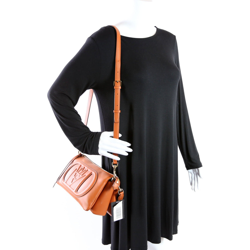 Mode Travia Small Spanish Leather Shoulder Bag Orange
