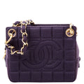 Chocolate Bar Chain Shoulder Quilted Jersey 7M Purple