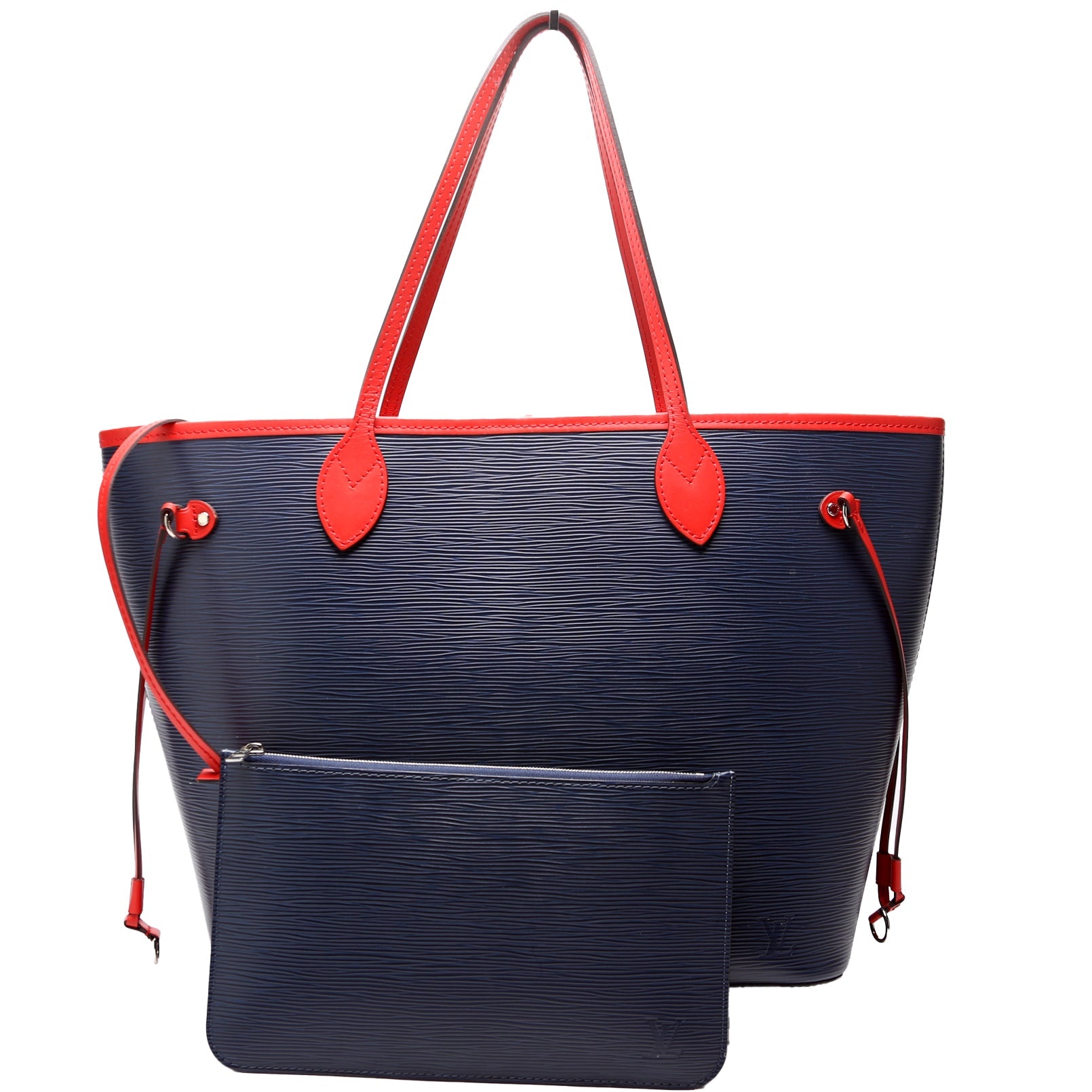 Neverfull MM with Wallet Epi Blue/Red