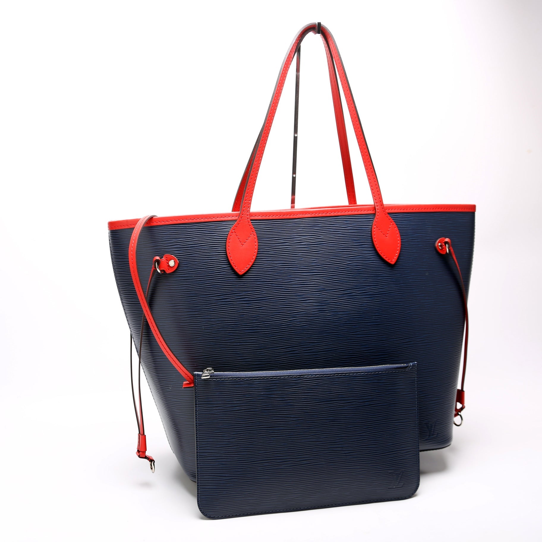 Neverfull MM with Wallet Epi Blue/Red