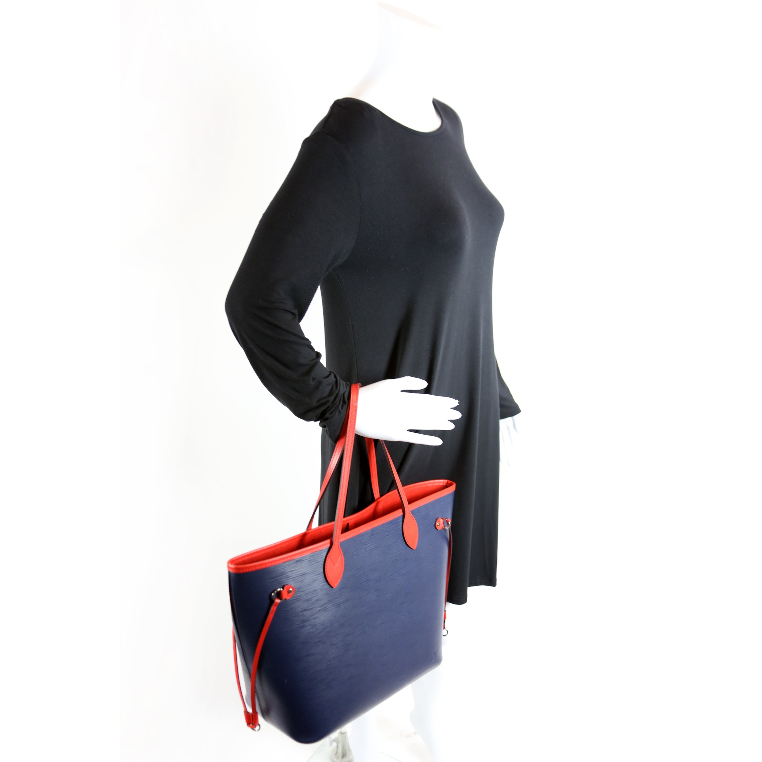 Neverfull MM with Wallet Epi Blue/Red