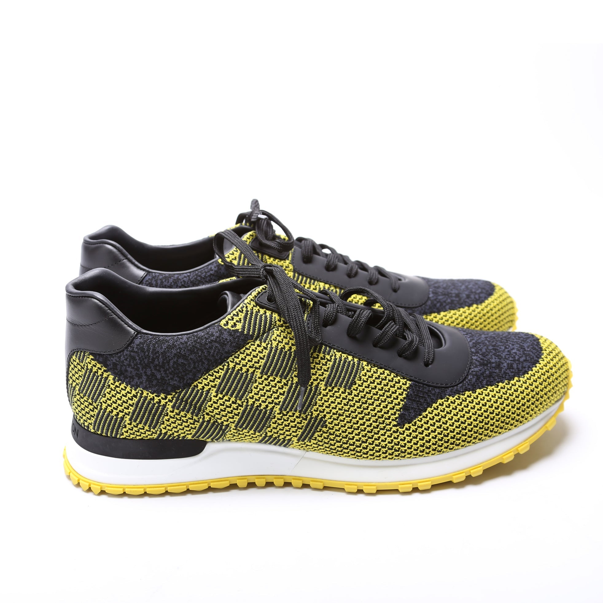 Run Away Damier Mesh Sneakers Mens Size 8.5 Yellow/Black