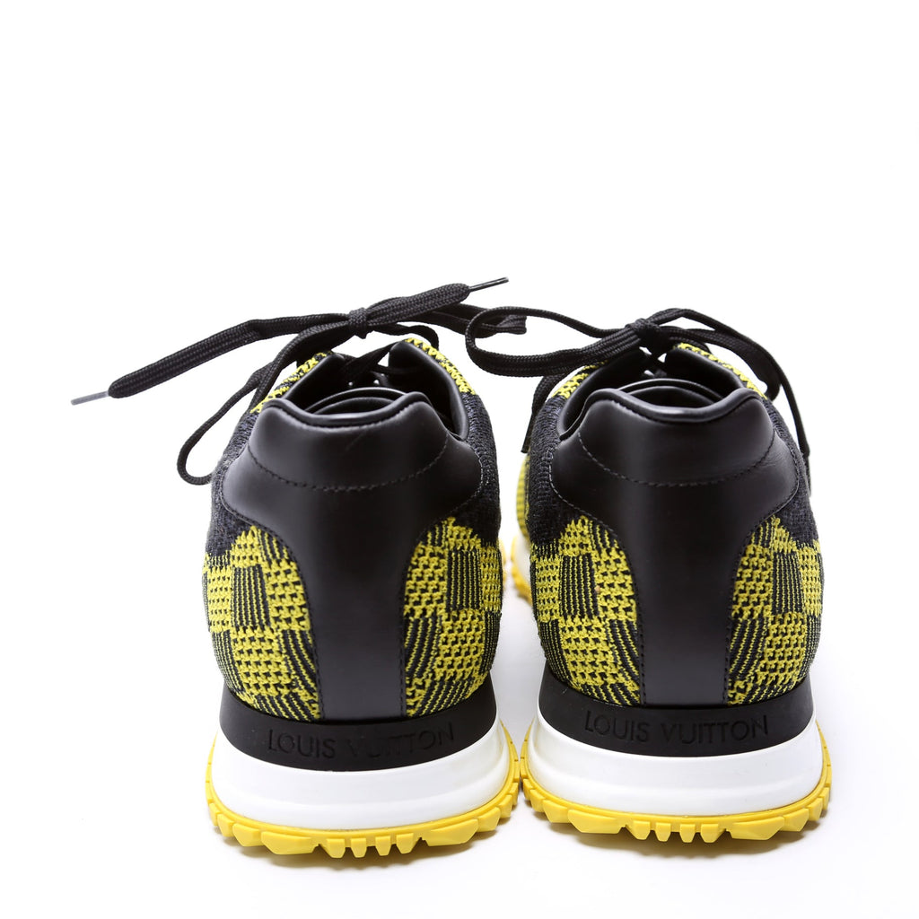 Run Away Damier Mesh Sneakers Mens Size 8.5 Yellow/Black