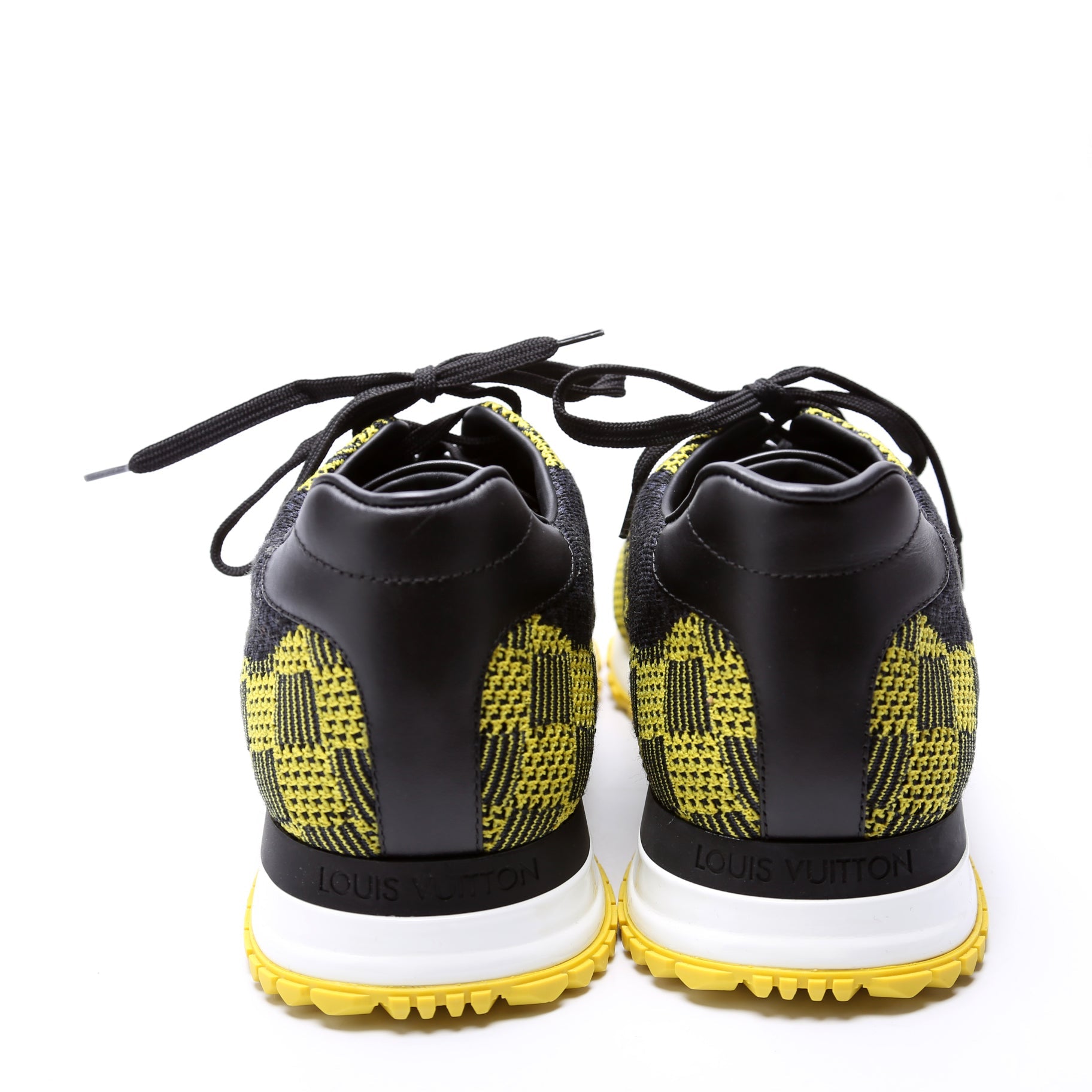 Run Away Damier Mesh Sneakers Mens Size 8.5 Yellow/Black