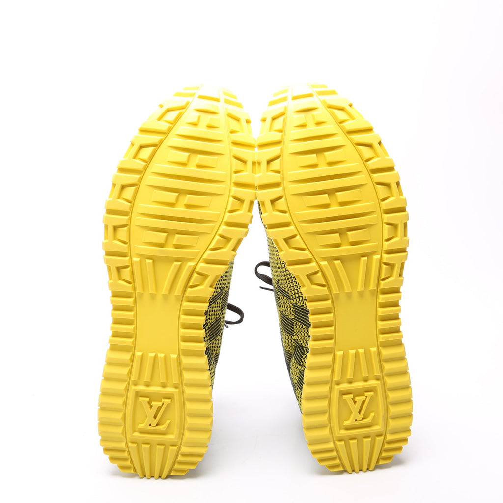 Run Away Damier Mesh Sneakers Mens Size 8.5 Yellow/Black