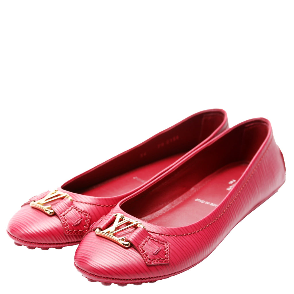 Oxford Ballerina Flats Size 36 Burgundy