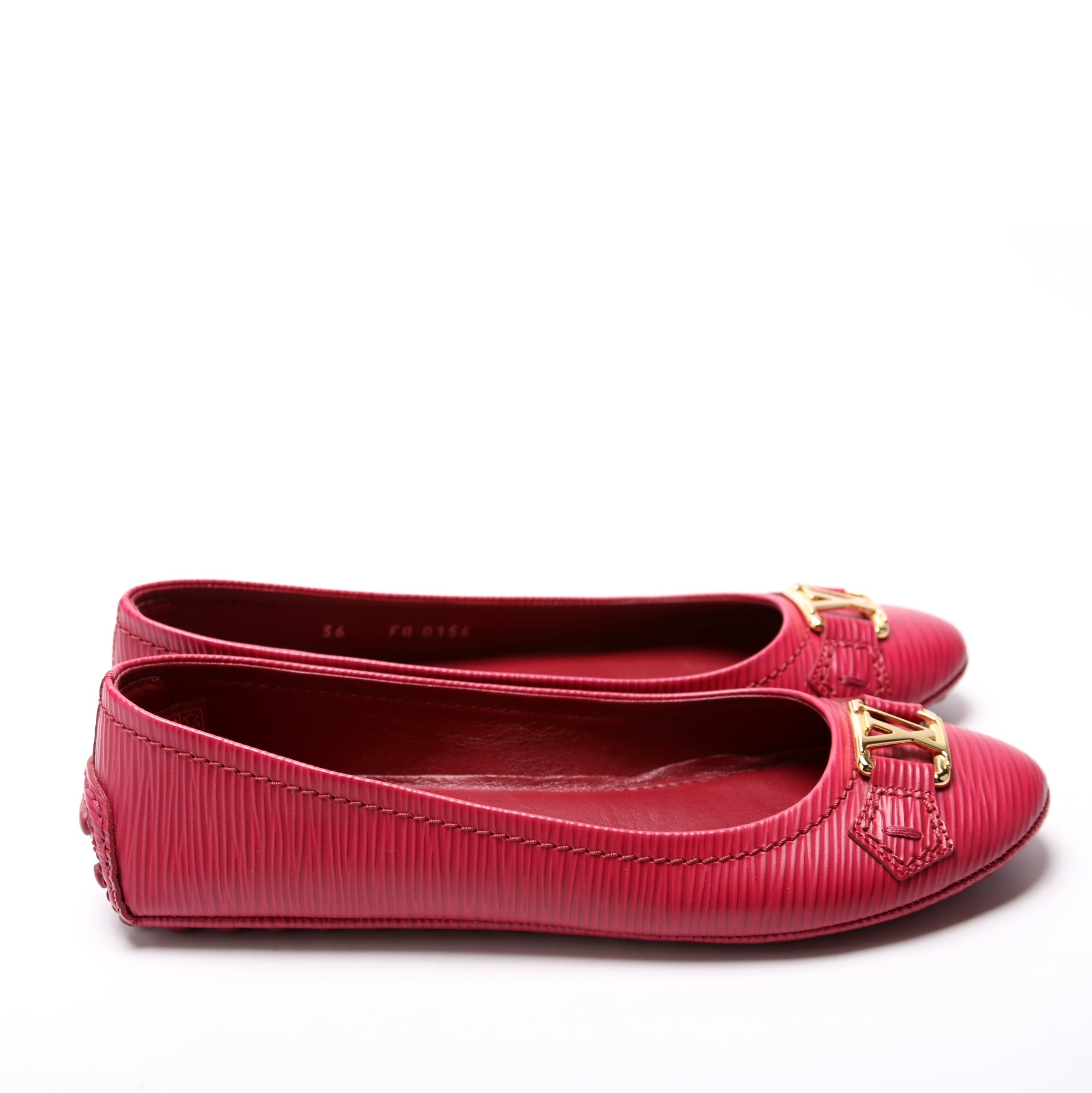 Oxford Ballerina Flats Size 36 Burgundy