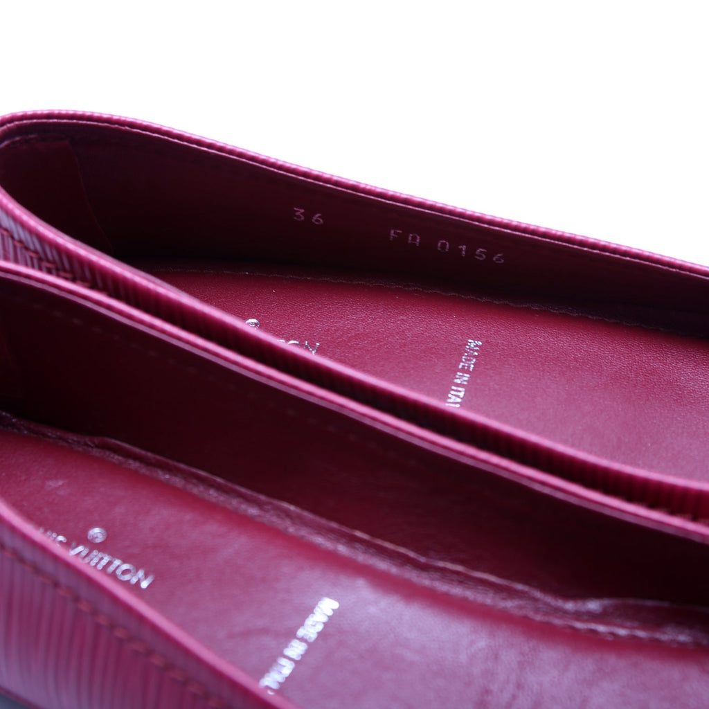 Oxford Ballerina Flats Size 36 Burgundy