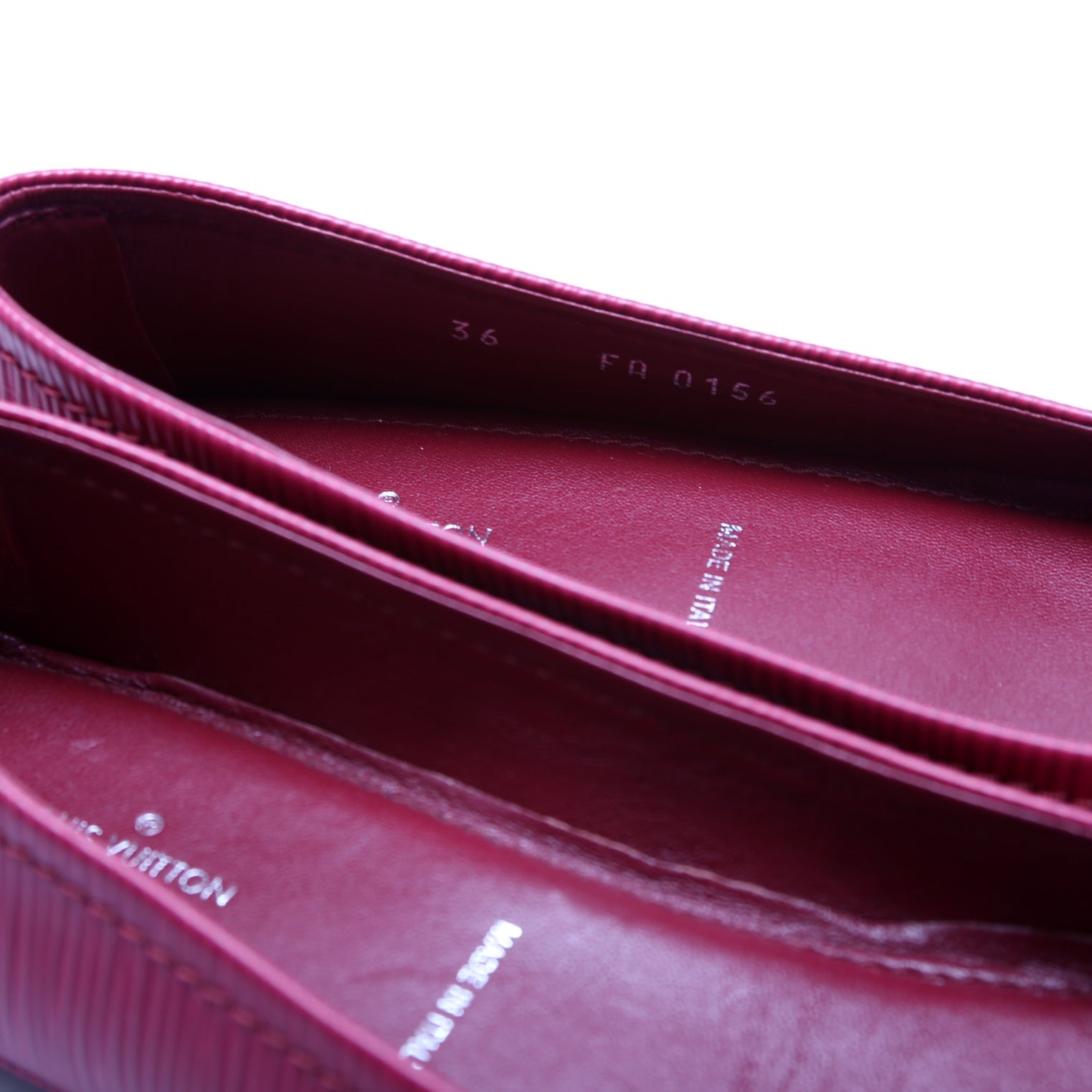 Oxford Ballerina Flats Size 36 Burgundy