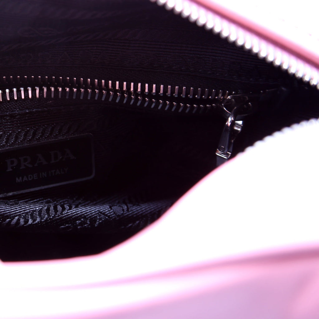 1BB071 Soft Calfskin Monochrome Bowling Bag Pink