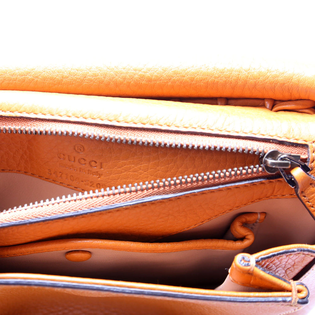 247104 Calfskin Bamboo Nouveau Shoulder Bag Small
