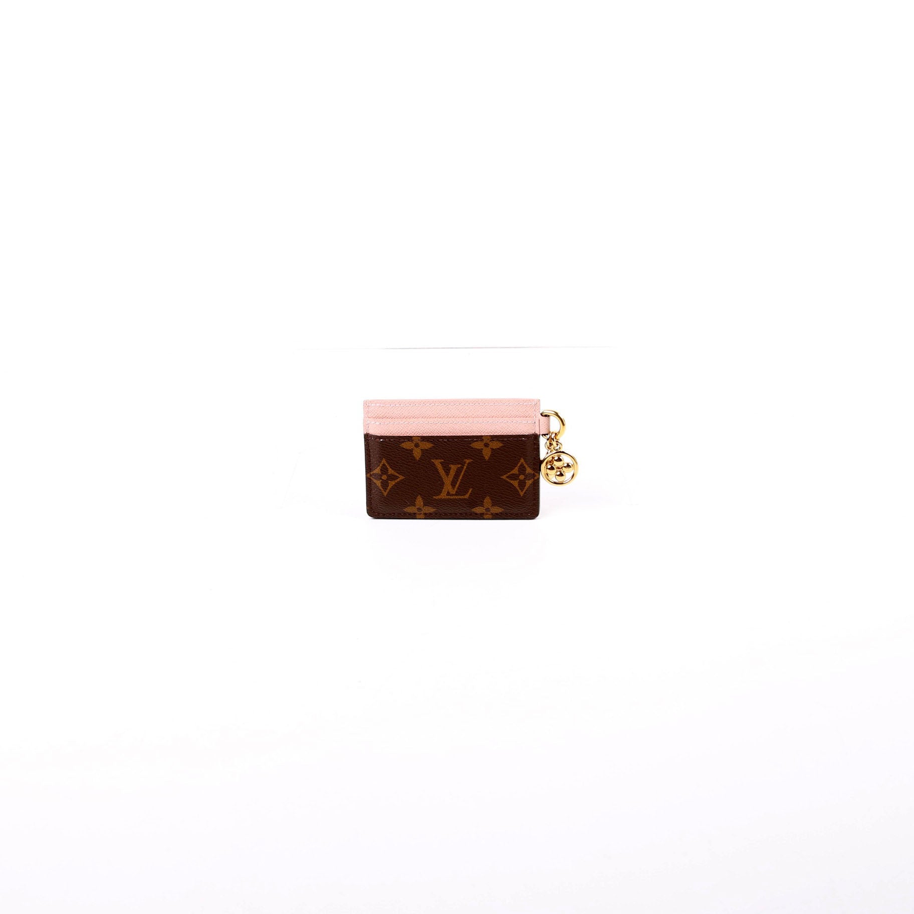 LV Charms Card Holder Monogram Pink