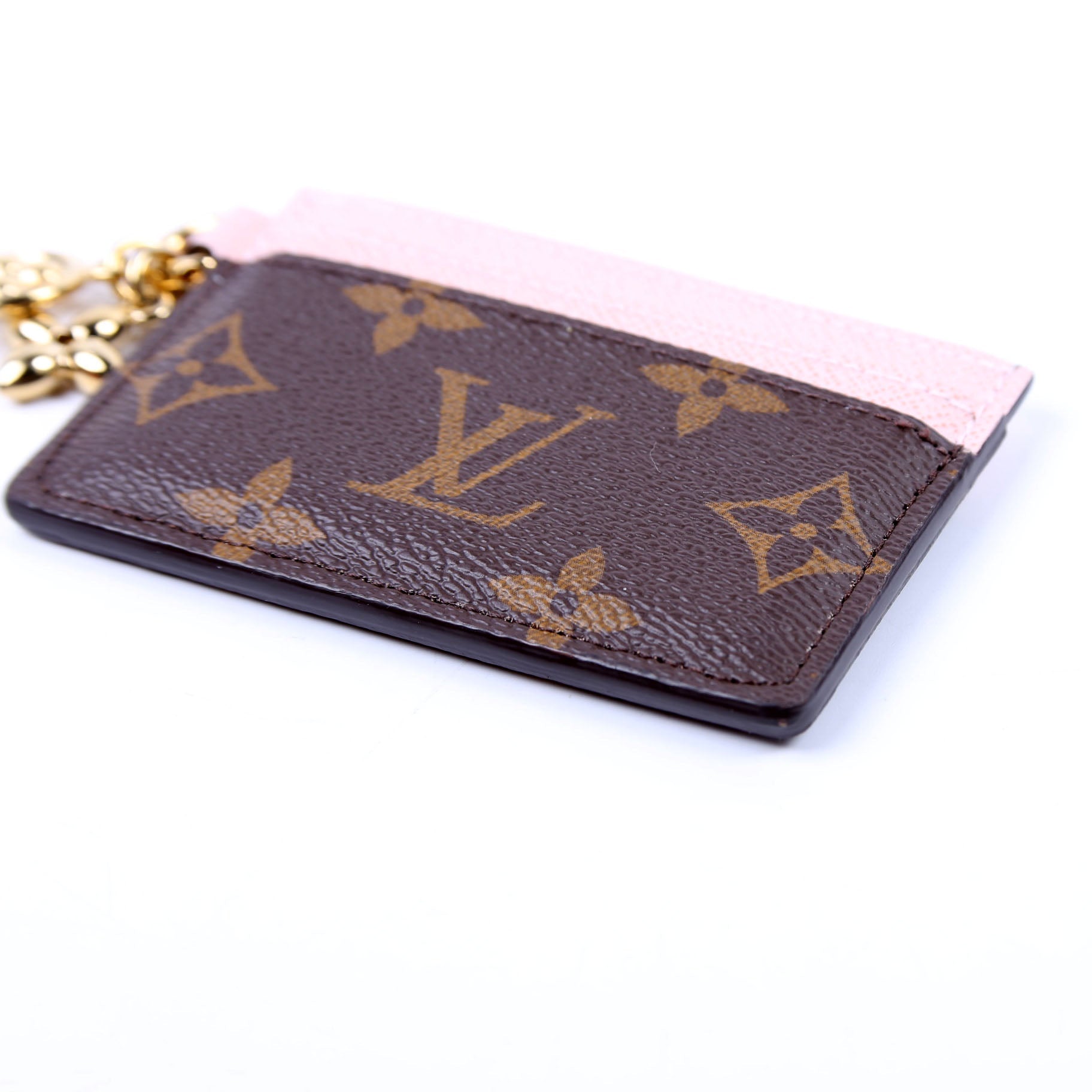 LV Charms Card Holder Monogram Pink