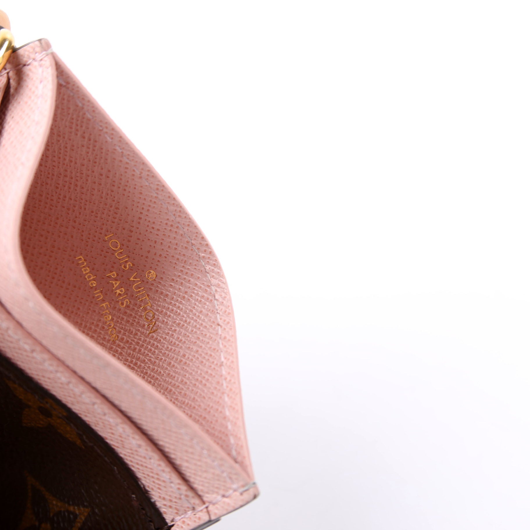 LV Charms Card Holder Monogram Pink