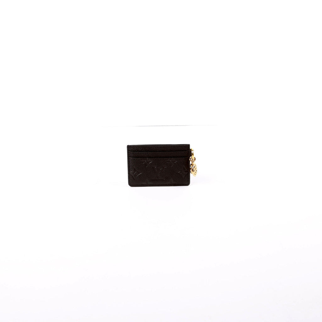 LV Charms Card Holder Empreinte Black