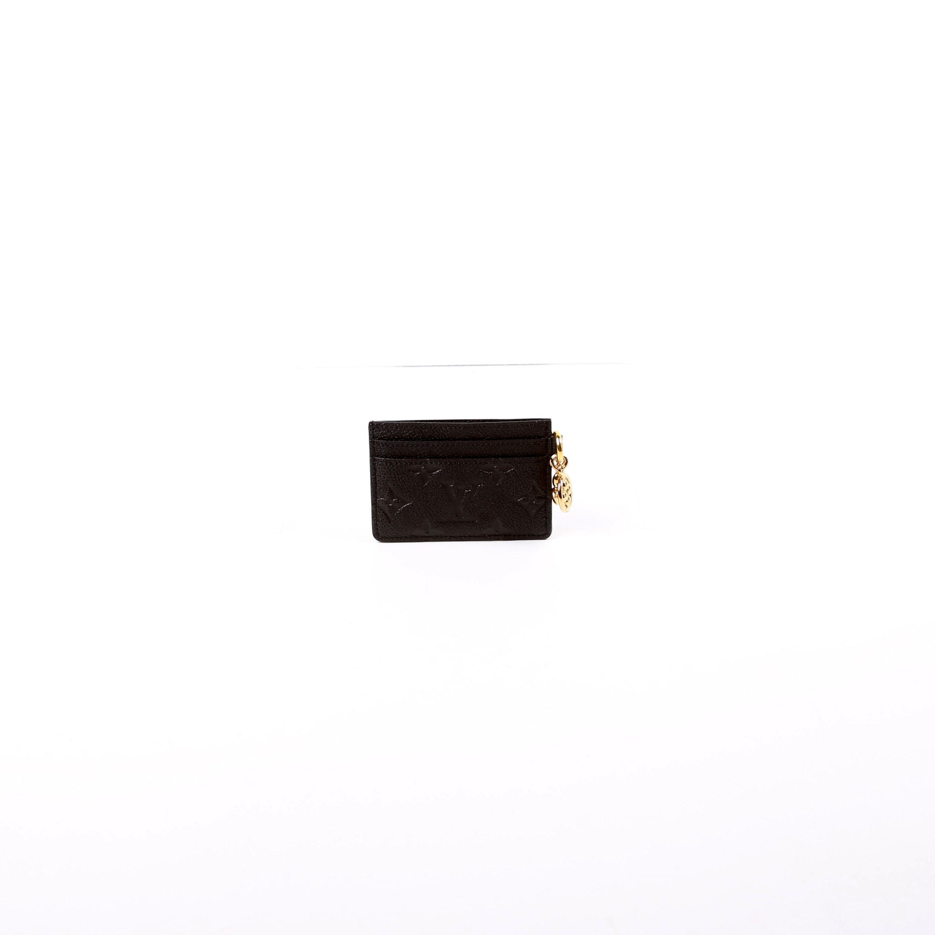 LV Charms Card Holder Empreinte Black