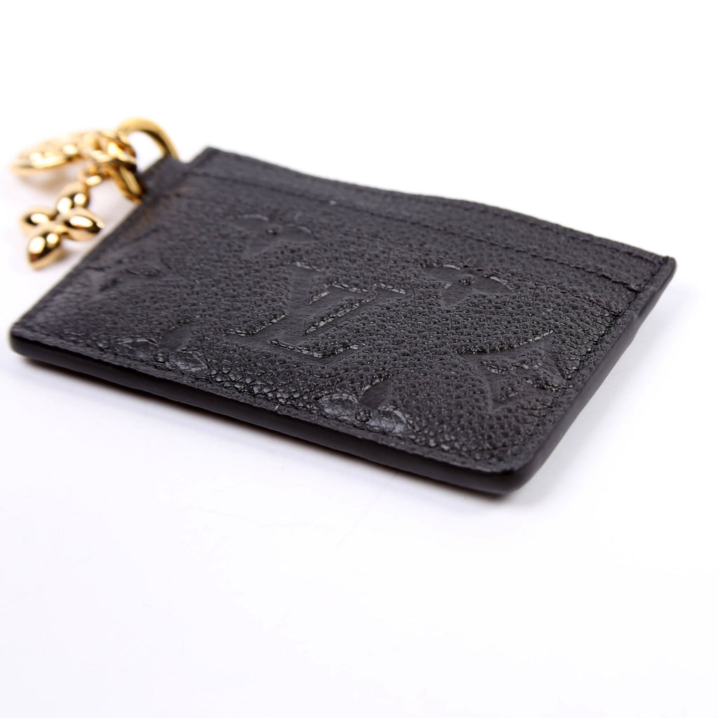 LV Charms Card Holder Empreinte Black