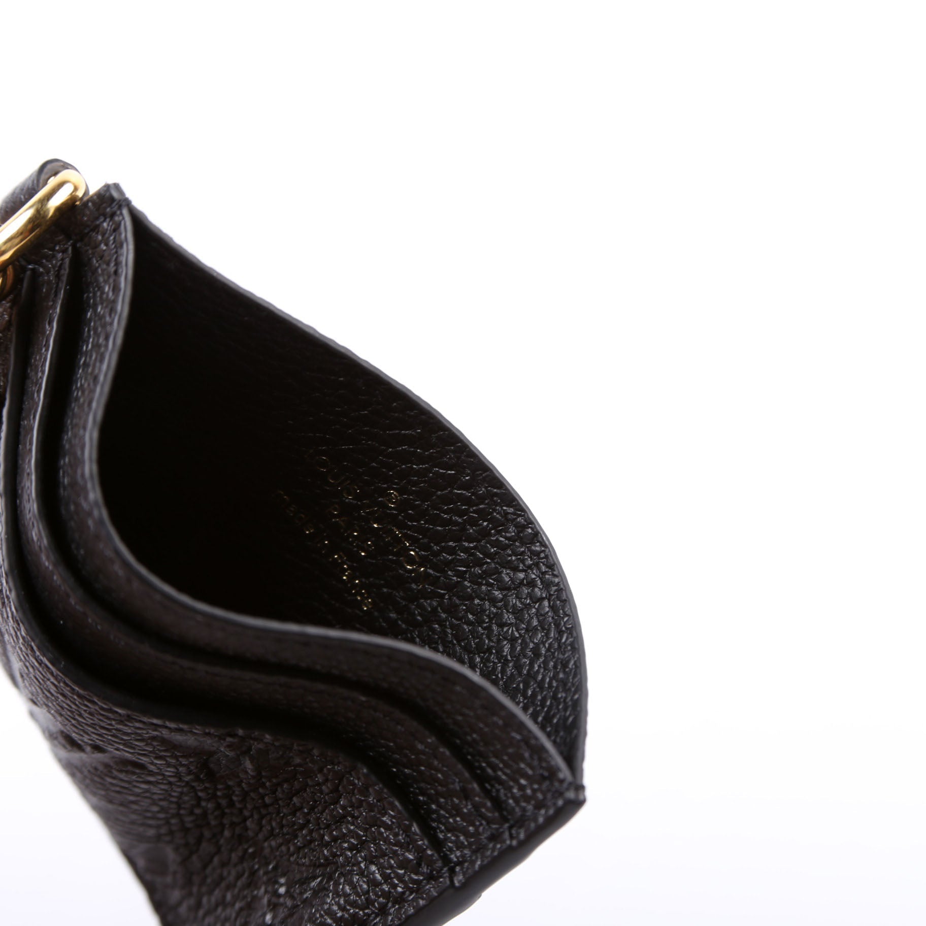 LV Charms Card Holder Empreinte Black
