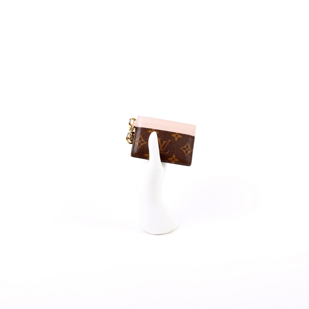 LV Charms Card Holder Monogram Pink