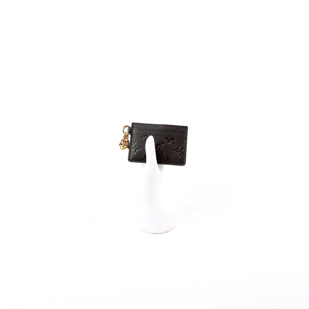 LV Charms Card Holder Empreinte Black