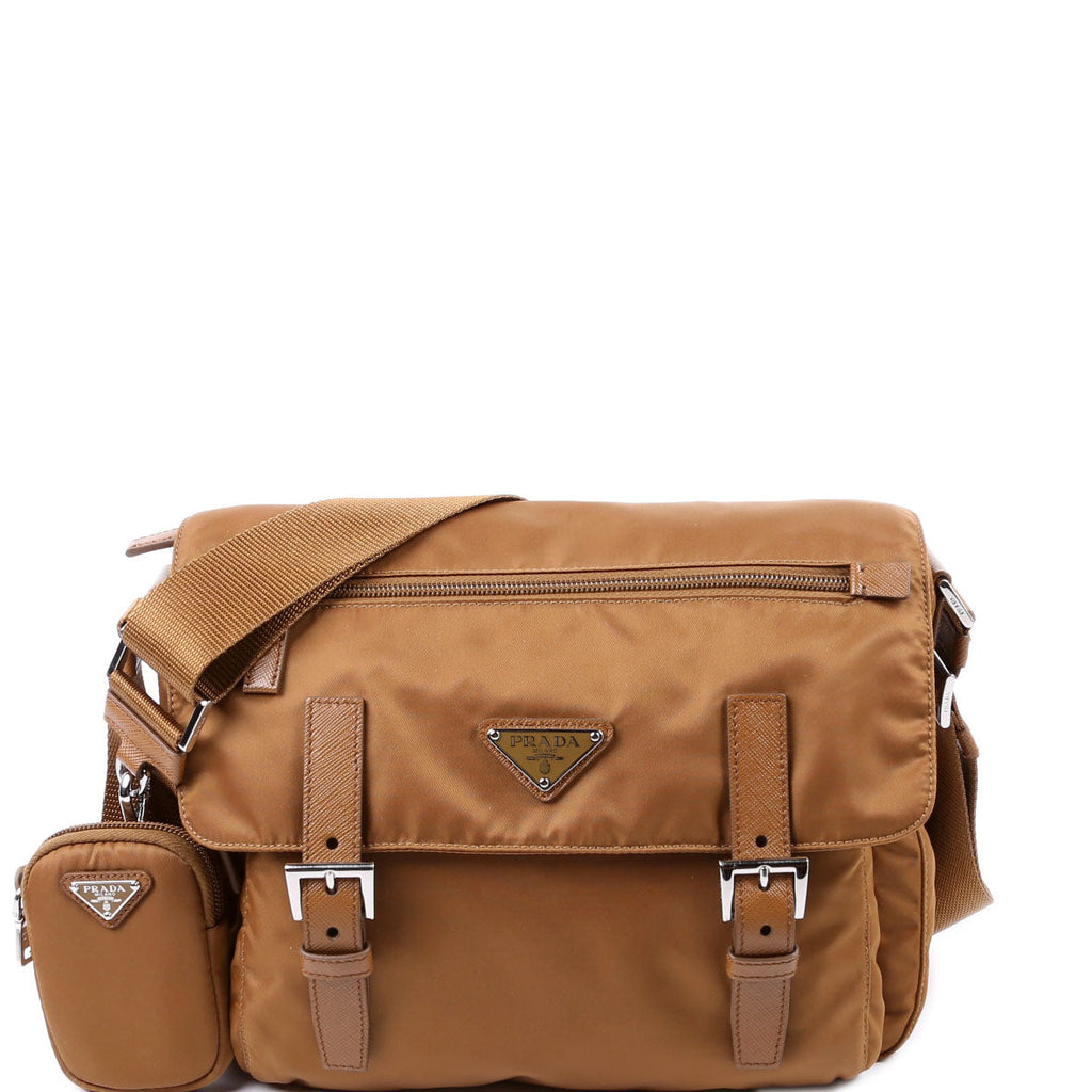 Re-Nylon Shoulder Bag Brown