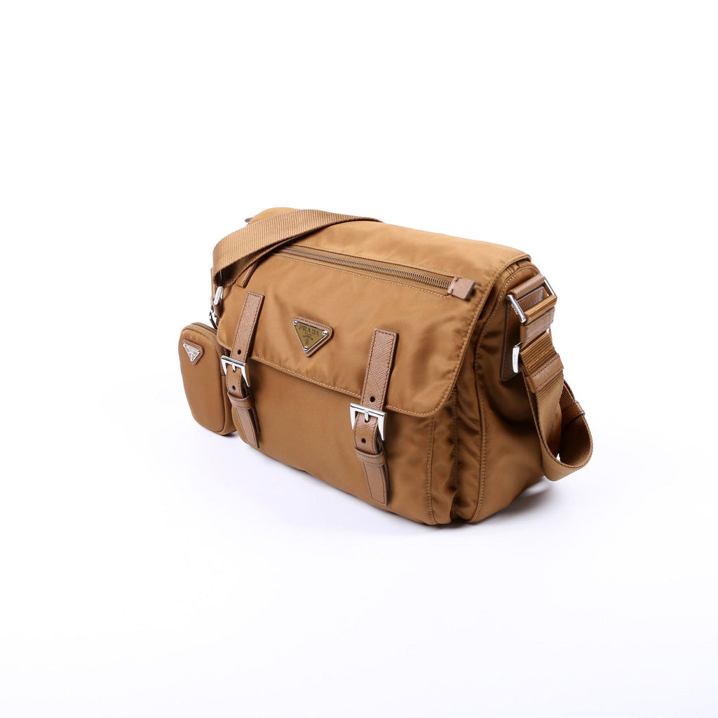 Re-Nylon Shoulder Bag Brown