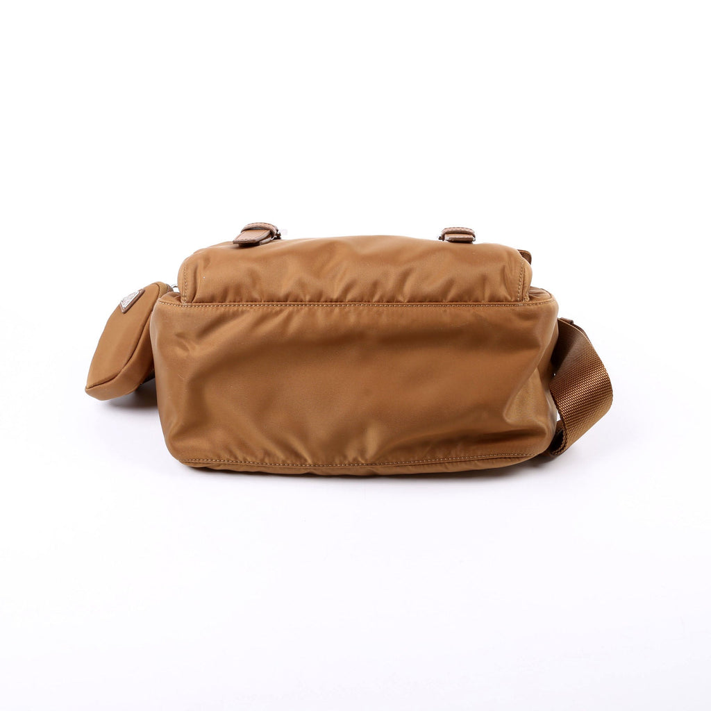 Re-Nylon Shoulder Bag Brown
