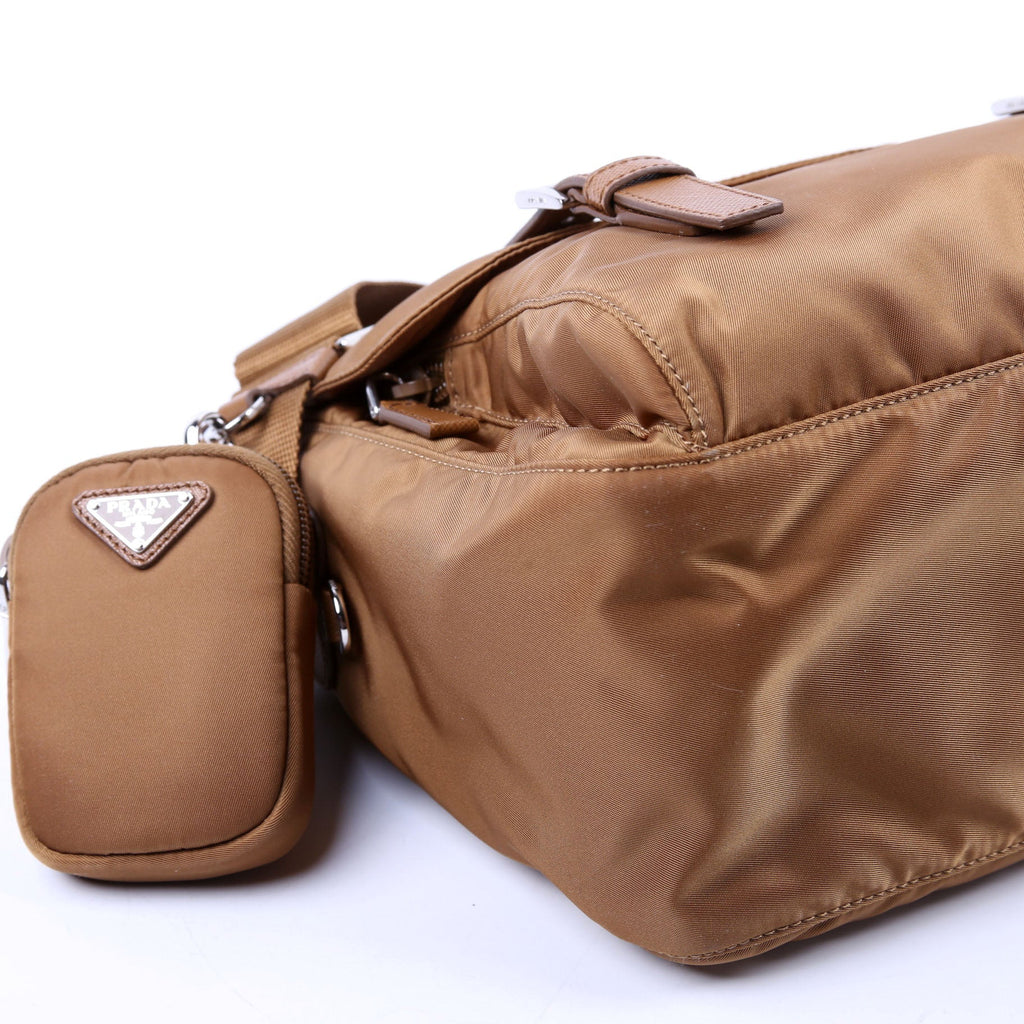 Re-Nylon Shoulder Bag Brown