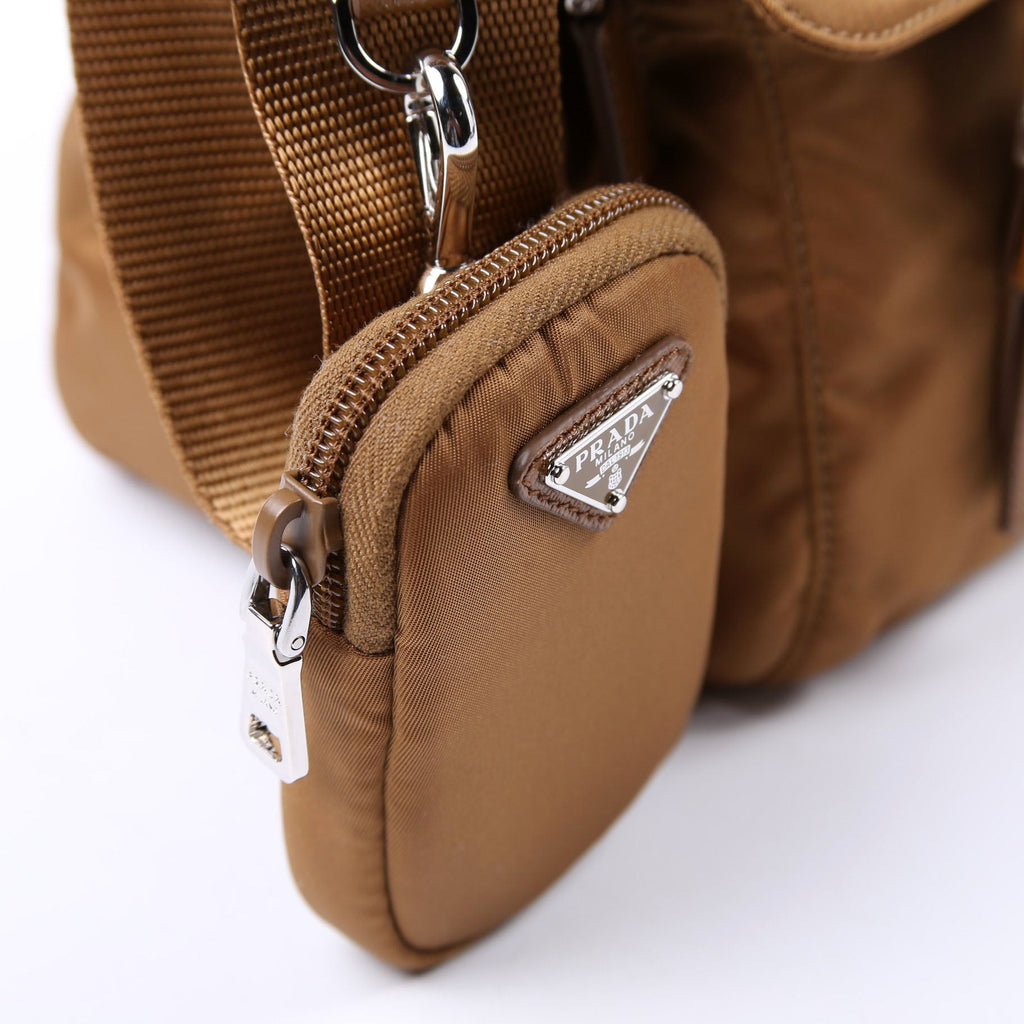 Re-Nylon Shoulder Bag Brown