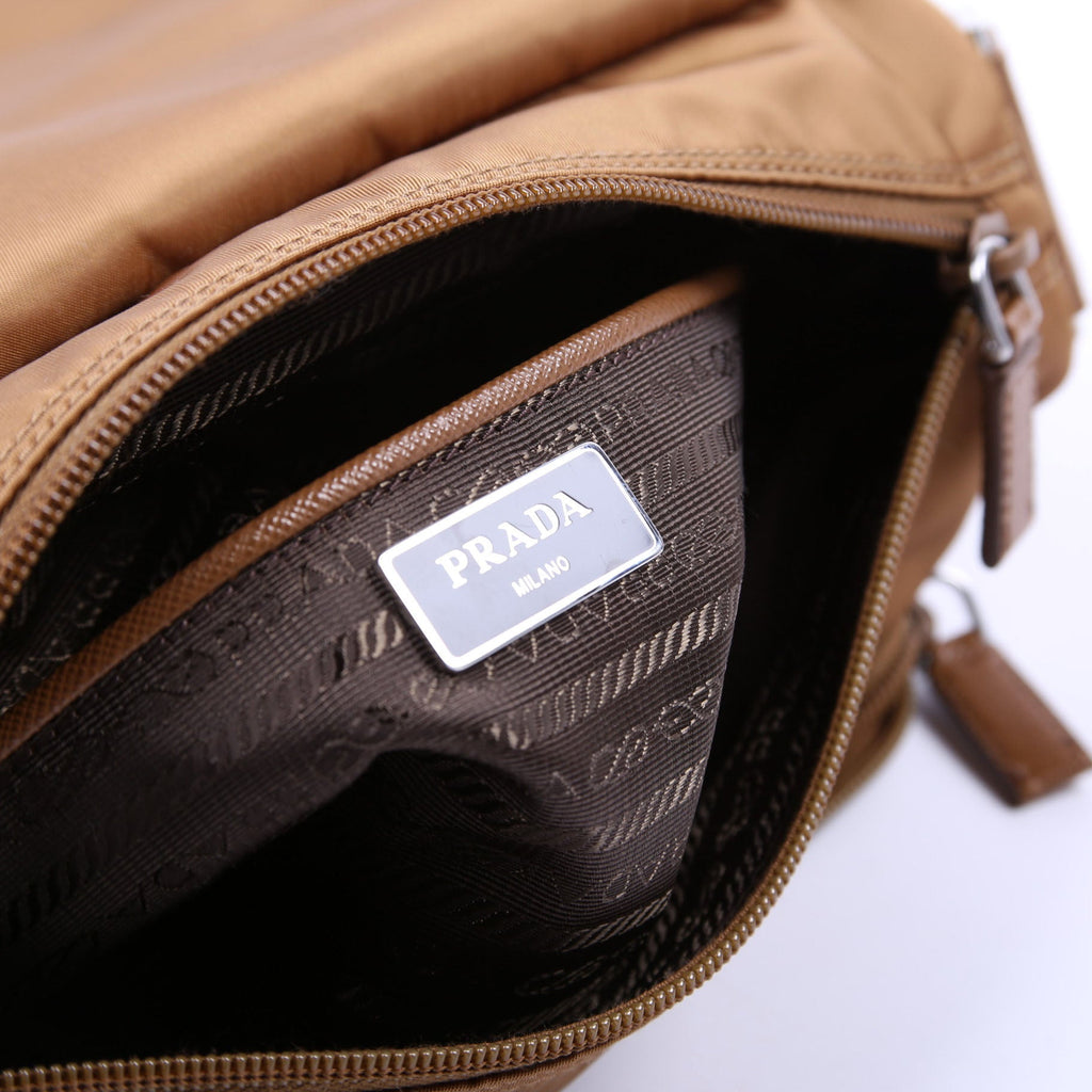 Re-Nylon Shoulder Bag Brown