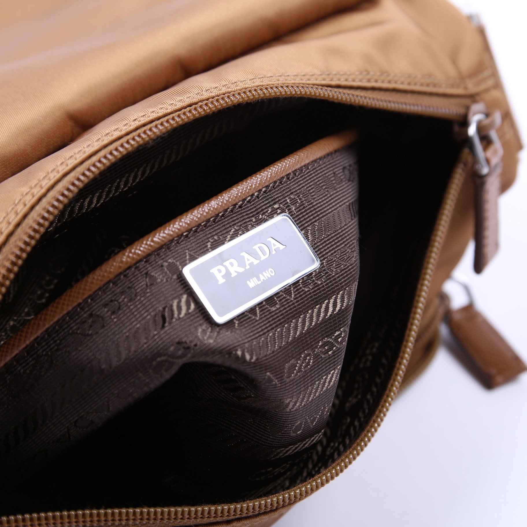 Re-Nylon Shoulder Bag Brown