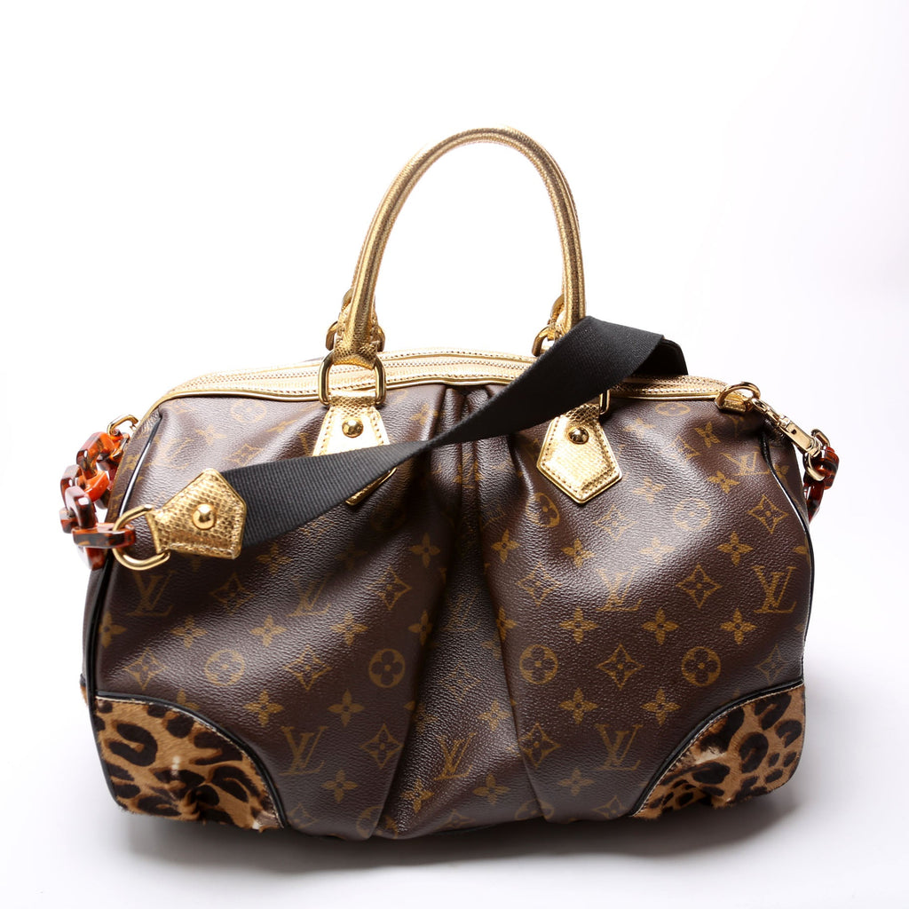 Stephen Bag Leopard Ponyhair Monogram