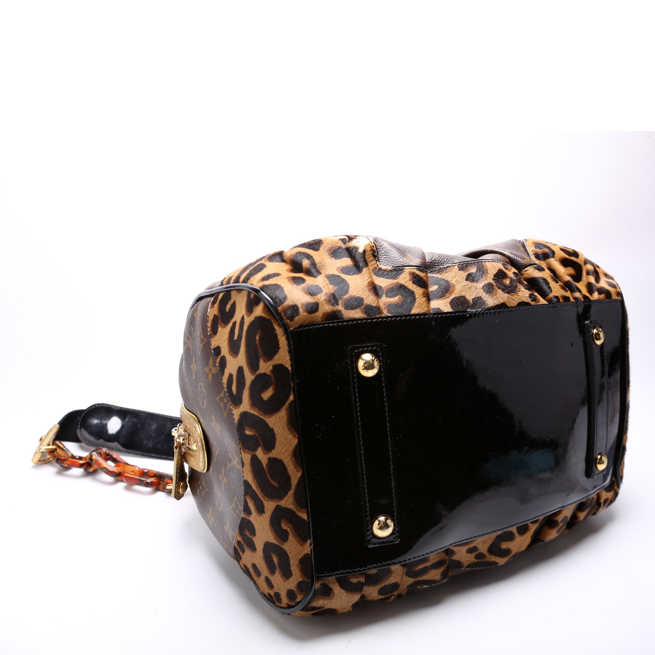 Stephen Bag Leopard Ponyhair Monogram