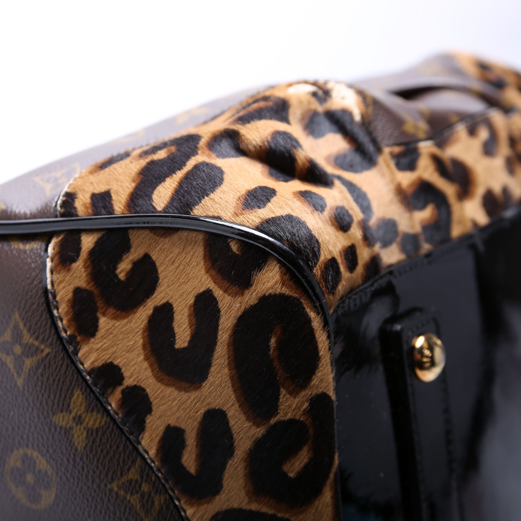 Stephen Bag Leopard Ponyhair Monogram