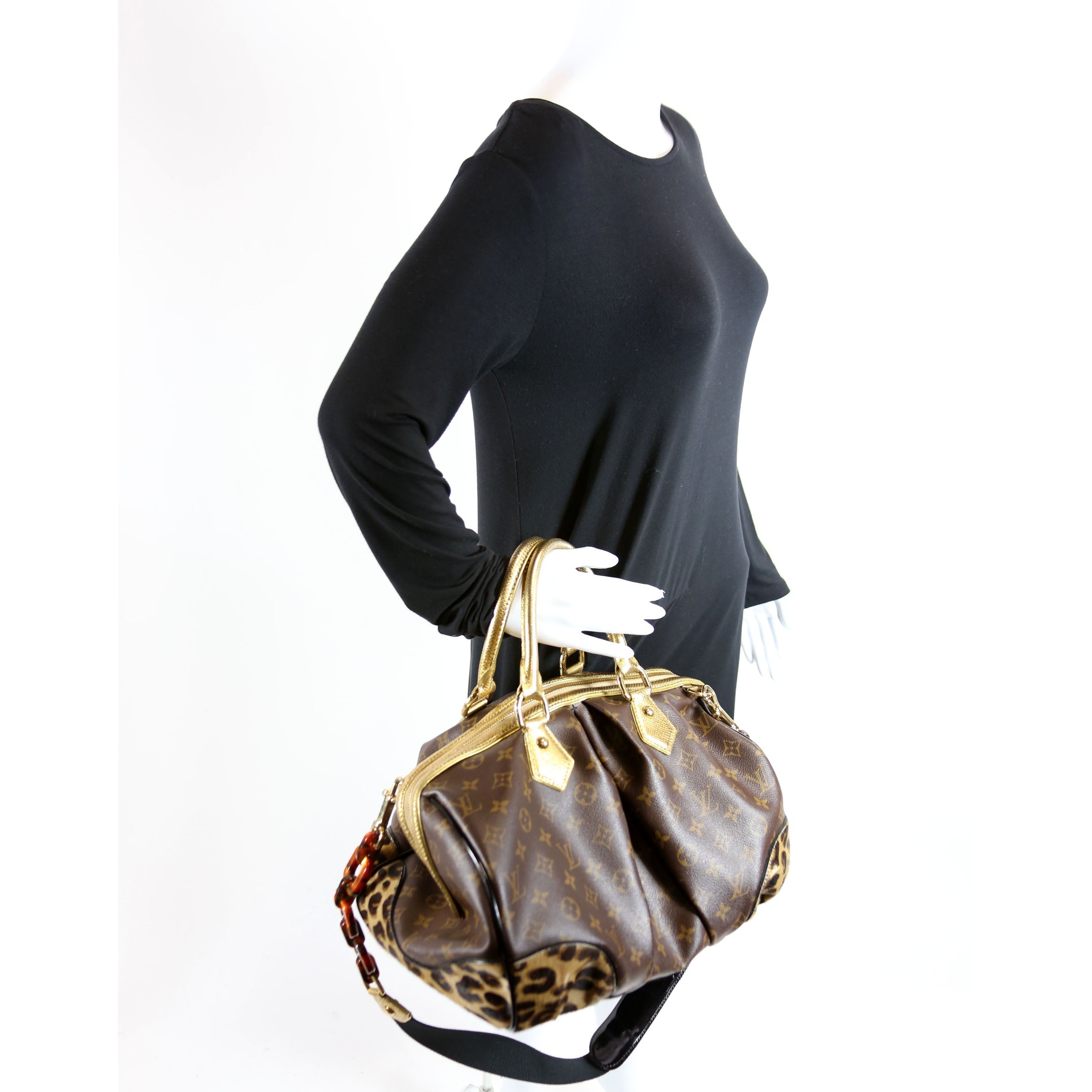 Stephen Bag Leopard Ponyhair Monogram