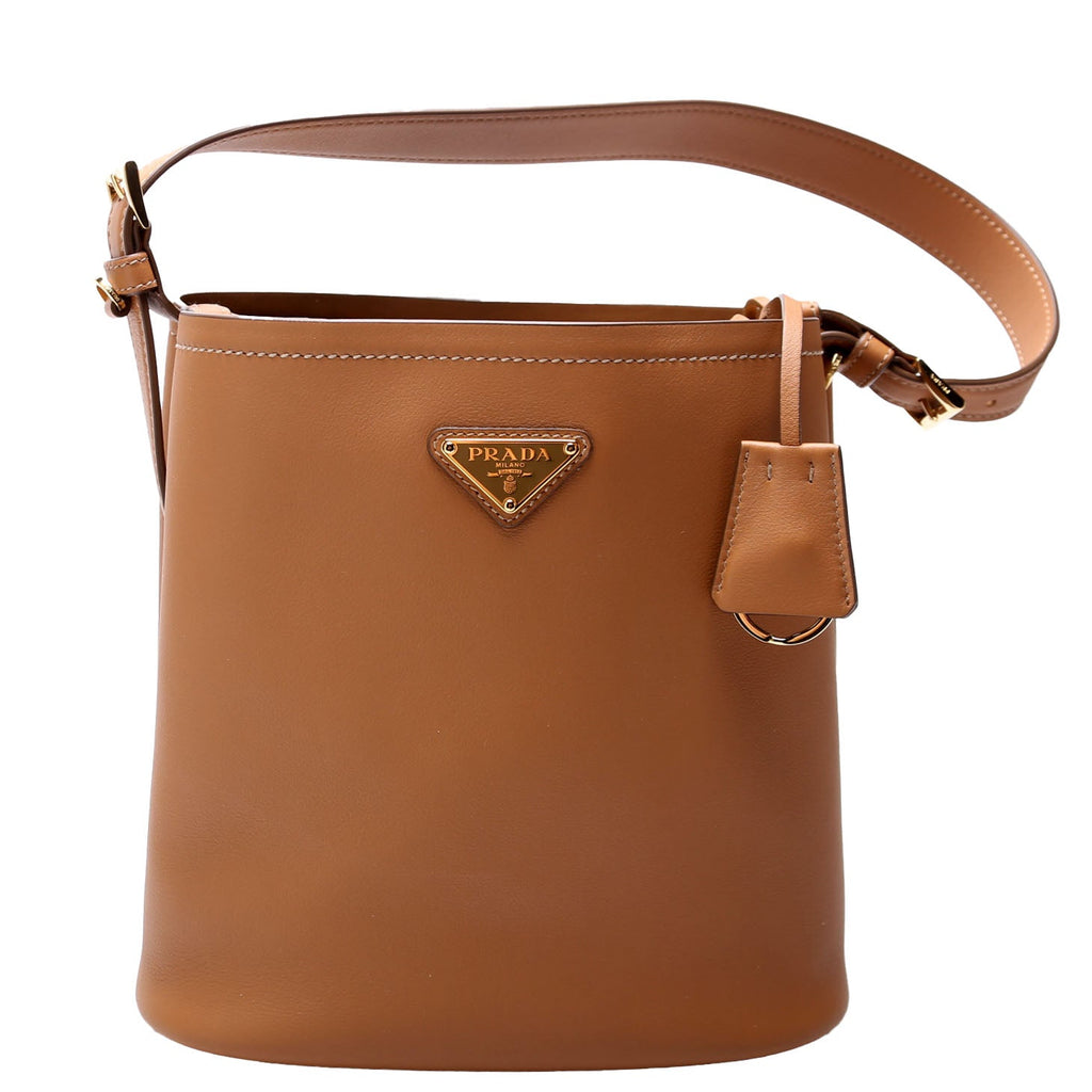 Calfskin Leather Medium Bag Brown