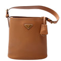 Calfskin Leather Medium Bag Brown