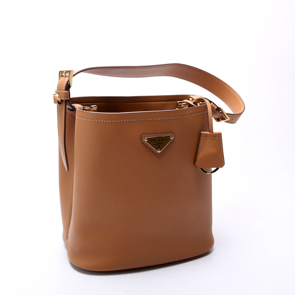 Calfskin Leather Medium Bag Brown
