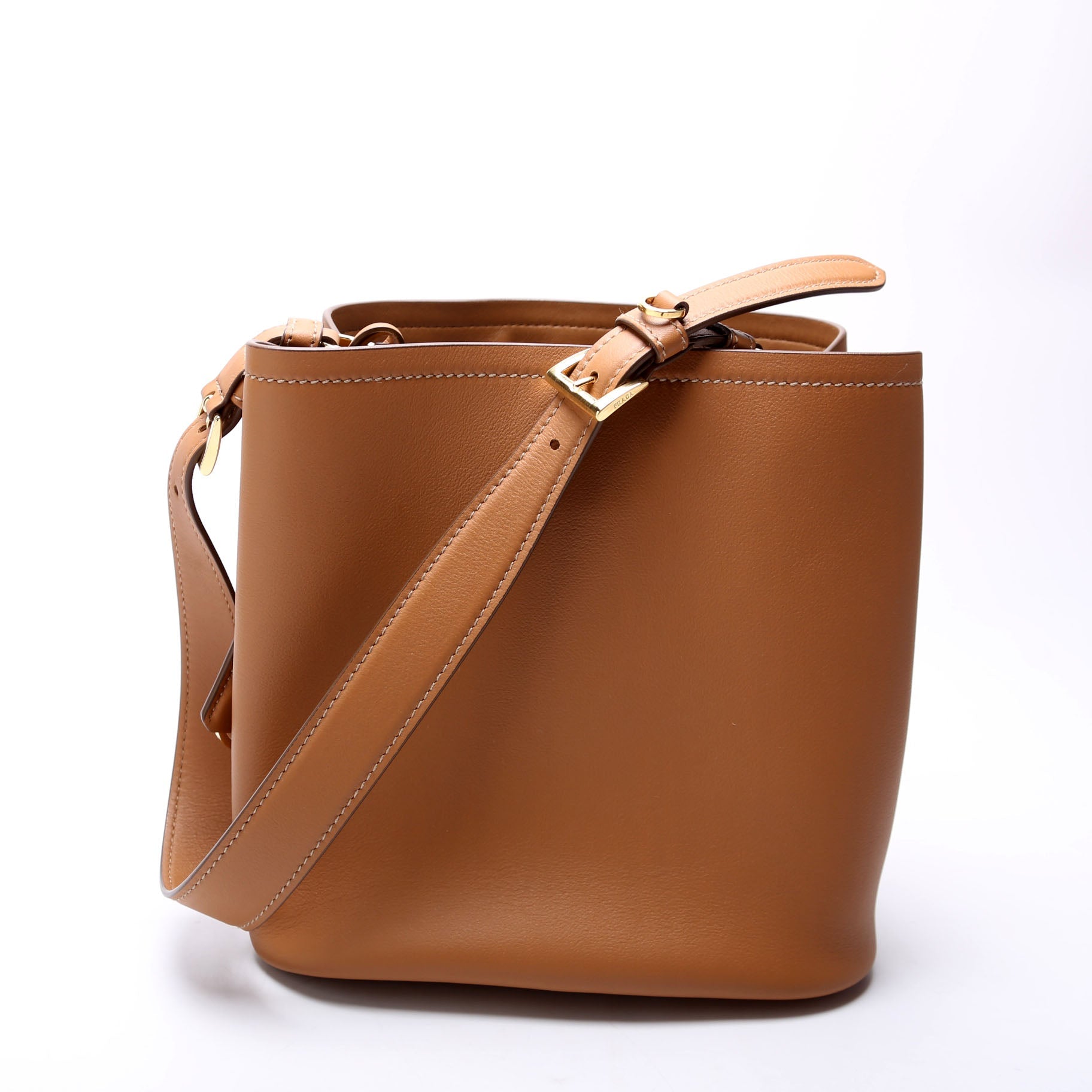 Calfskin Leather Medium Bag Brown
