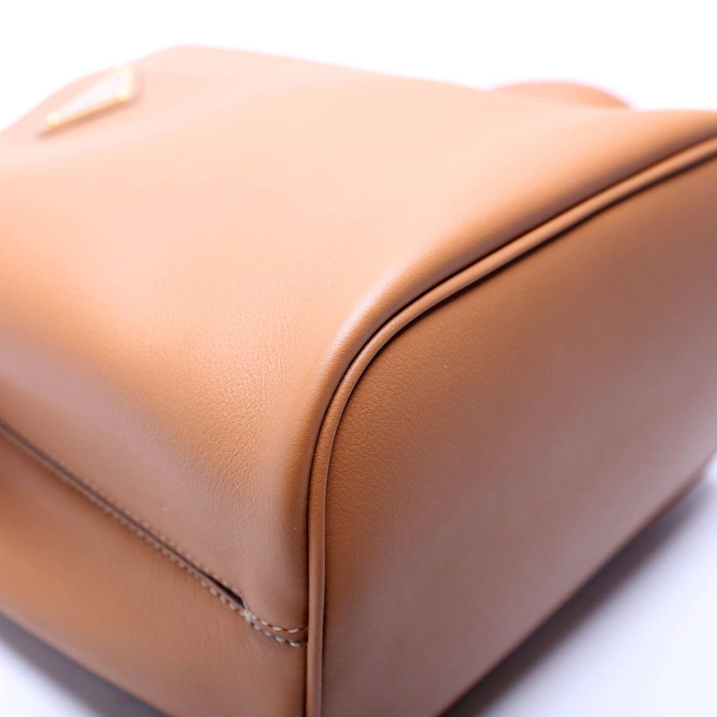 Calfskin Leather Medium Bag Brown